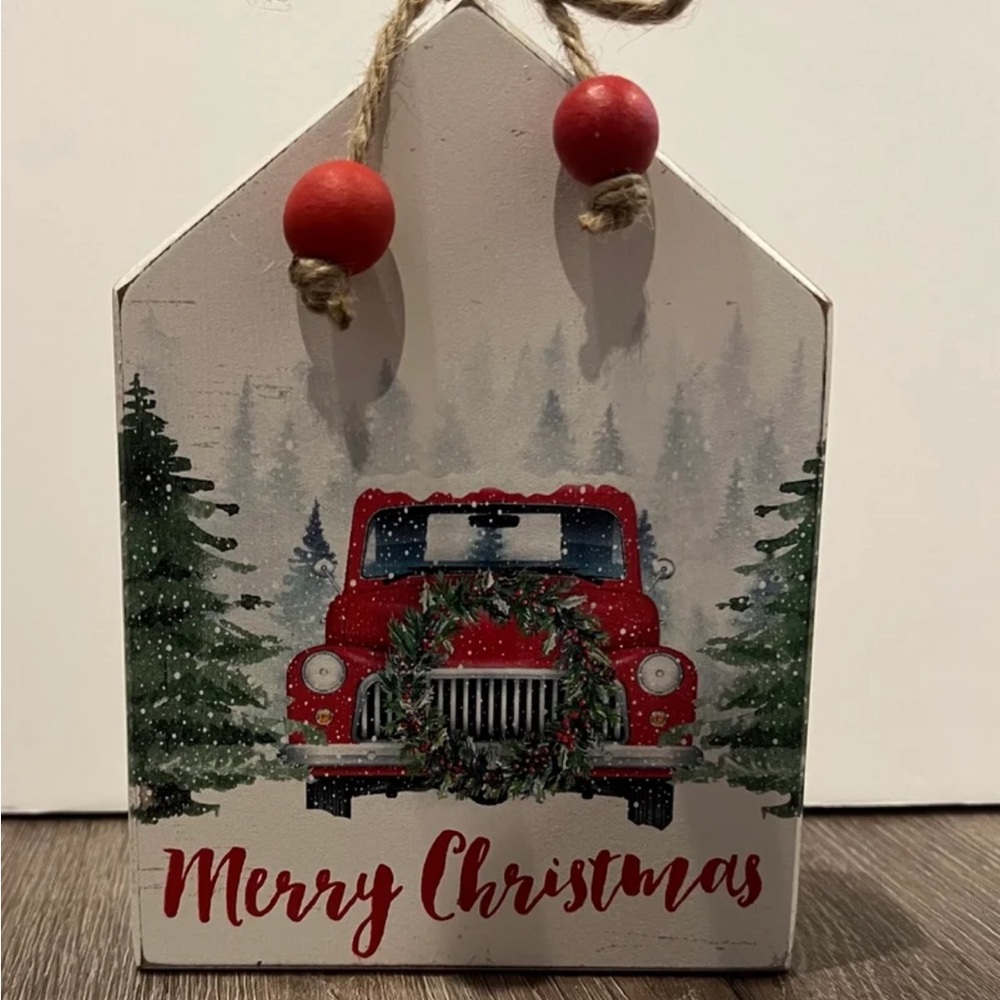 Cute “Merry Christmas” Wooden Tabletop Blocks- Set of 2-NWT - Picture 8 of 8